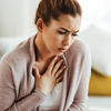 woman not feeling well