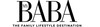 Logo of MY BABA with text 'THE FAMILY LIFESTYLE DESTINATION' below it.